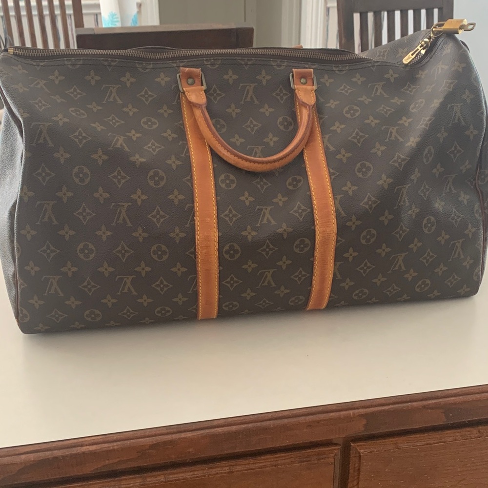 Louis Vuitton Luxury Brown Monogram Travel Bag